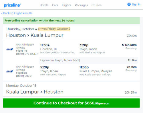 All Nippon Airways – $857: Houston – Kuala Lumpur, Malaysia. Roundtrip