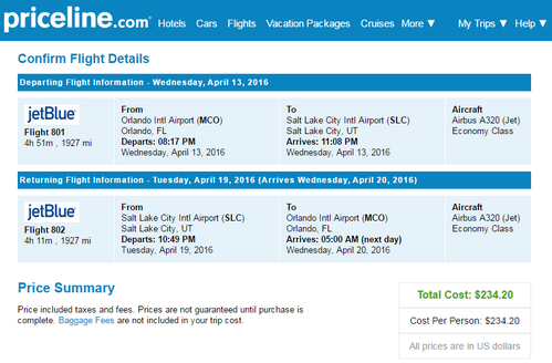 jetBlue – $234: Orlando – Salt Lake City, Utah (and vice versa ...