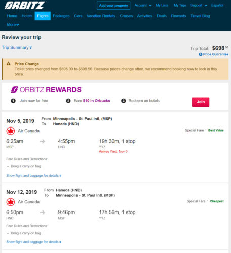 Air Canada – $699: Minneapolis / Atlanta / Detroit – Tokyo, Japan ...