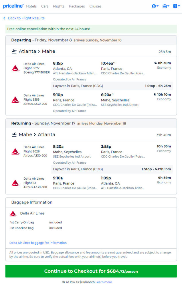 Delta / Air France – $685: Atlanta – The Seychelles. Roundtrip ...